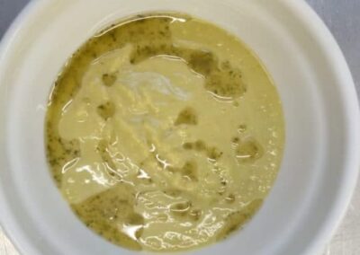 Green pea & potato soup