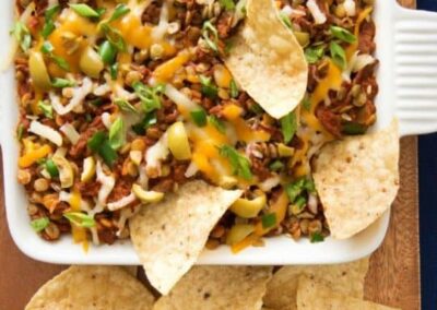 NACHOS WITH LENTILS