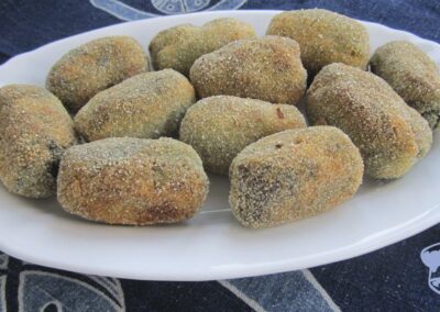 Croquetas de espinacas y harina de garbanzos