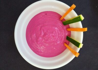 Pink hummus