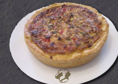 Lentils and vegetables Quiche