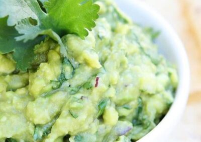 Dried split pea guacamole