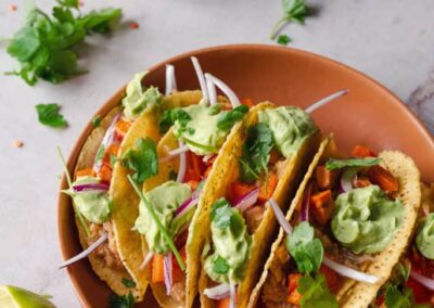 Tacos di lenticchie e patate dolci