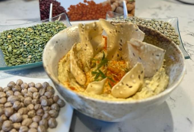 Green pea curry dip