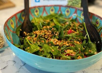 Ensalada tibia de lentejas al limón