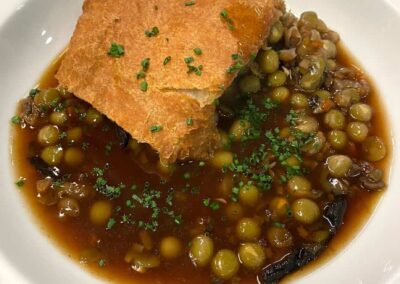 “Split peas” and Guinness pie